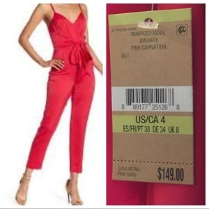 NWT! RACHEL RACHEL ROY Glare Tie-front Jumpsuit